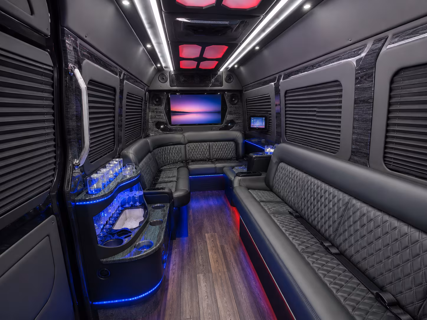 west covina 28 passenger party bus interior