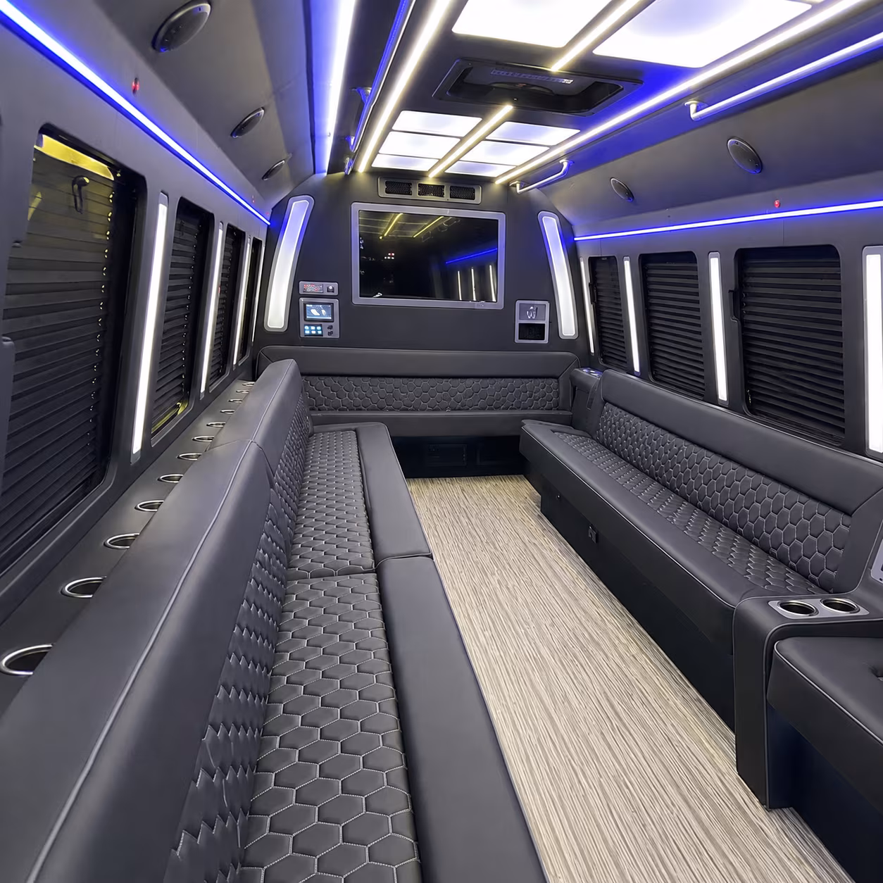 west covina 40 passenger party bus inside